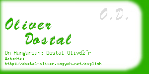 oliver dostal business card